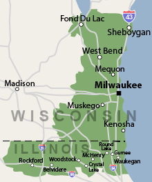 Our Wisconsin and Illinois Service Area