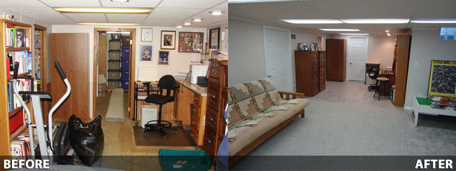 Remodel a basement in Illinois