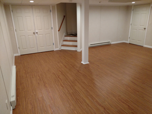 Basement Flooring After in Milwaukee
