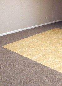 Basement Wood Flooring installed in Buffalo Grove, Illinois