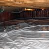 A sealed crawl space with support posts showing in Kenosha.