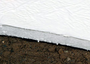 Insulation installed on a crawl space floor in Brookfield