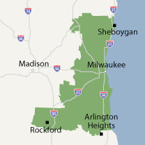 Our Wisconsin and Illinois Service Area