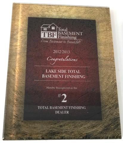 #2 Dealer for Total Basement Finishing in 2012/2013