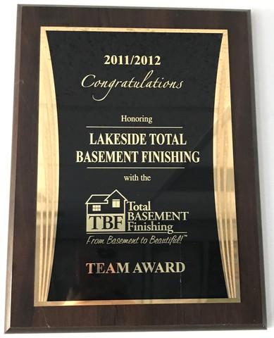 Total Basement Finishing Team Award
