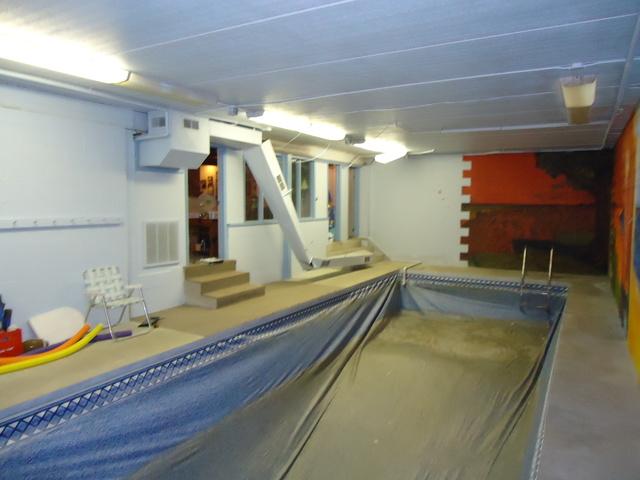 Pool in the basement in Waukesha, WI