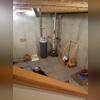 This is what the water softener and sump pump looked like before we transformed this basement.